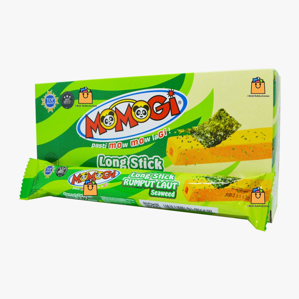 

Momogi Seaweed Snack Enak Rasa Rumput Laut Momogi Snack Ekstrudat - 10pcs x 12gr