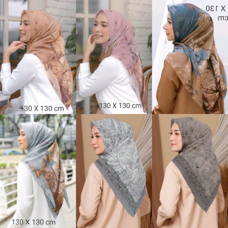 DISKON HIJAB SEGI EMPAT SYARI / JILBAB VOAL PREMIUM MOTIF / KERUDUNG UKURAN JUMBO