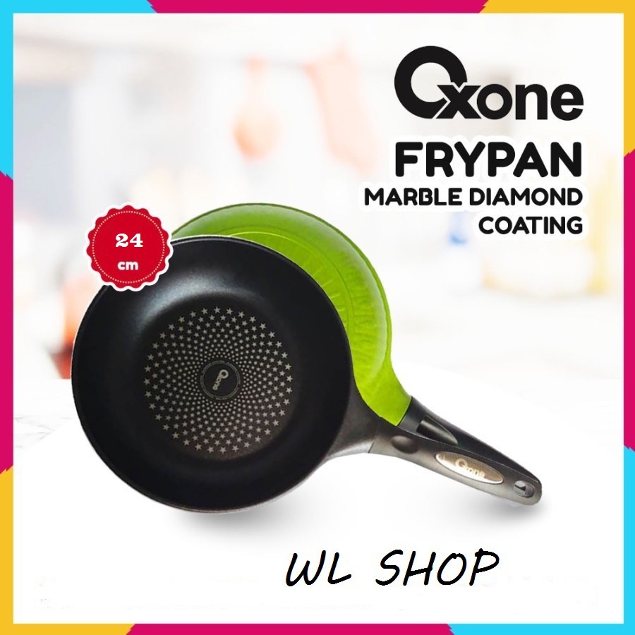 Oxone Ox-24F Panci Wajan Penggorengan Goreng Tidak Anti Lengket Masak Diamond Pan OX 24F 24cm 24 cm