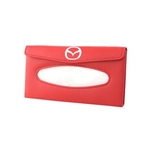 MAZDA Kotak Tisu Model Gantung Bahan Kulit Untuk Sun Visor Mobil