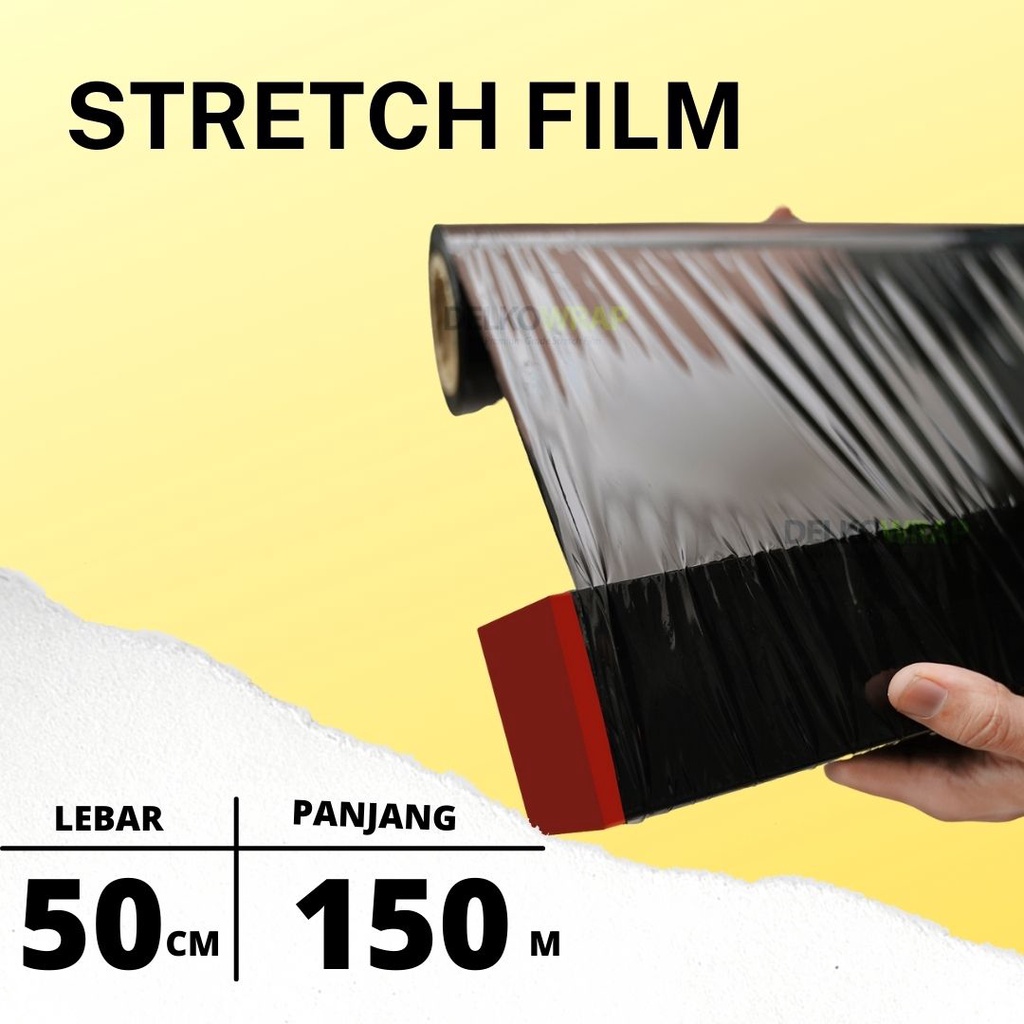 

PLASTIK WRAP WRAPPING - STRETCH FILM HITAM 50X150