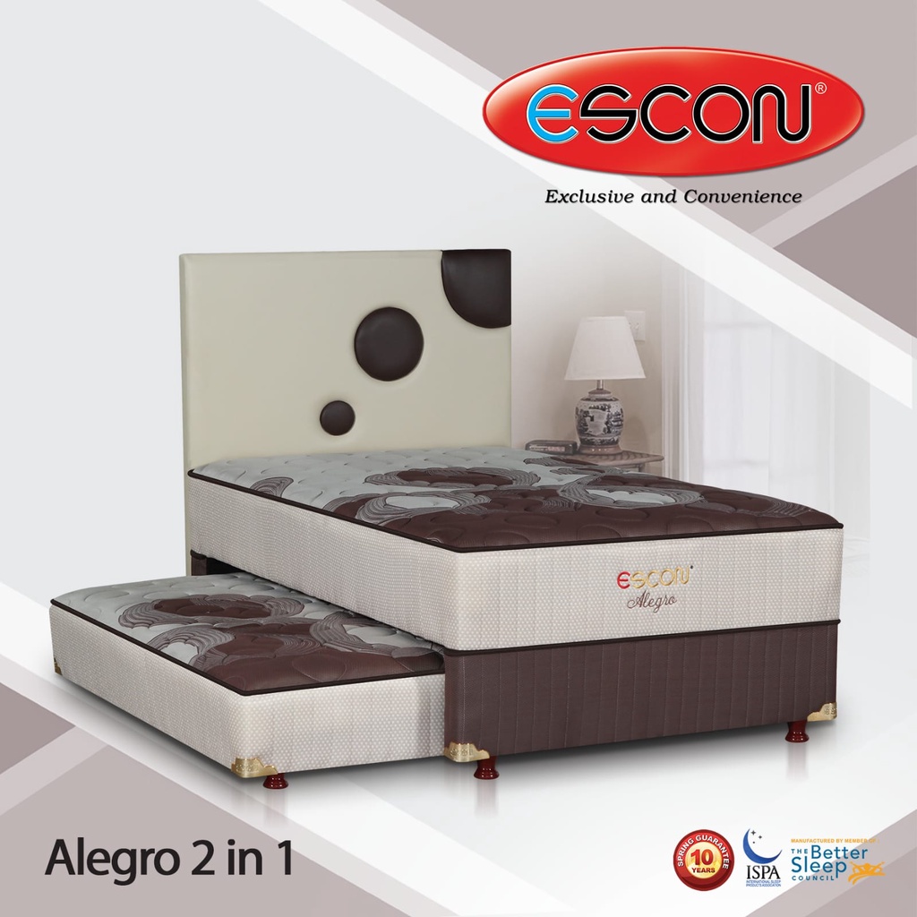 Jual Kasur Spring bed Escon Type Alegro 2in1 Fullset Murah Promo