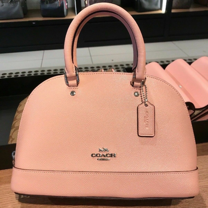 Coach Mini Sierra Satchel In Signature Leather -Pink  (27591)