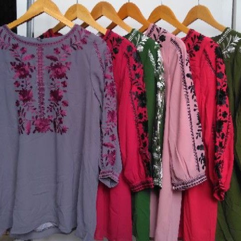 Blouse ceruty ocd bordir import