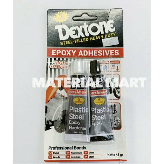 Lem Dextone 5 Menit ASLI | Lem Besi | Lem Epoxy | Lem Kaca | Lem Kayu | Material Mart