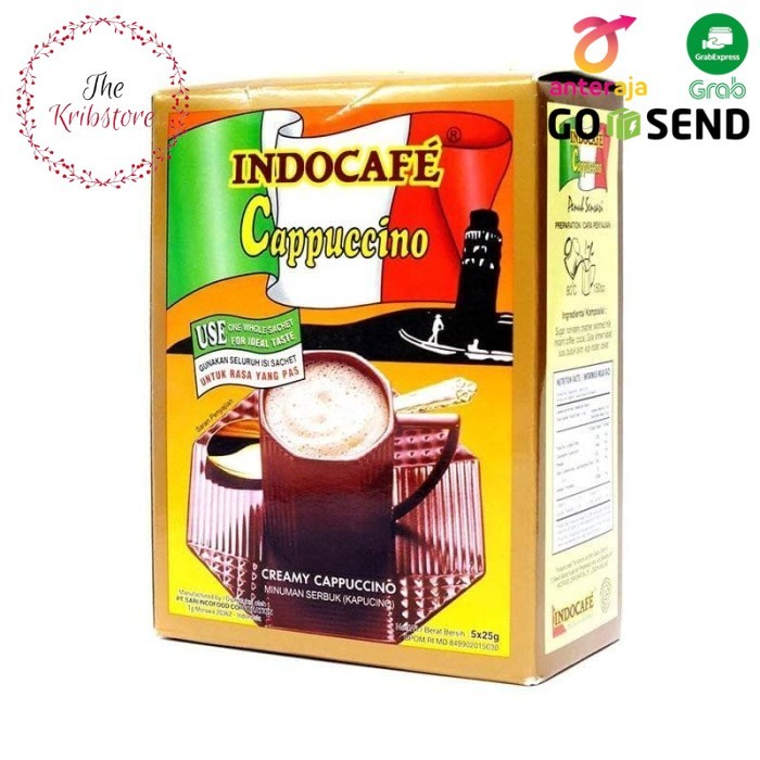 

INDOCAFE Kopi Cappucino Isi 5 Sachet Box @25 gr