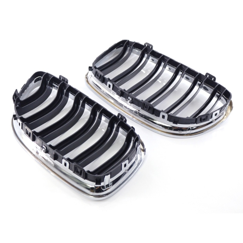 Zzz 2pcs Kisi-Kisi Grill Depan Warna Hitam Untuk E90-LCI 3series Sedan-2009-2012 51137201969 51137201970 Lampu Hias Ringan