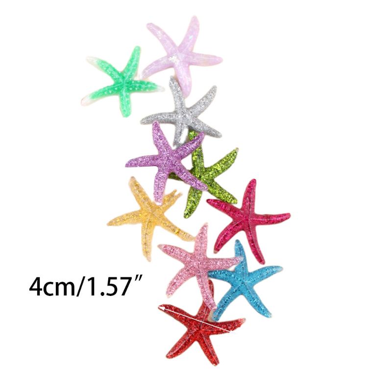 Siy 10 Pcs Ornamen Bintang Laut 40mm Bahan Resin Untuk Dekorasi Casing Handphonescrapbook Diy