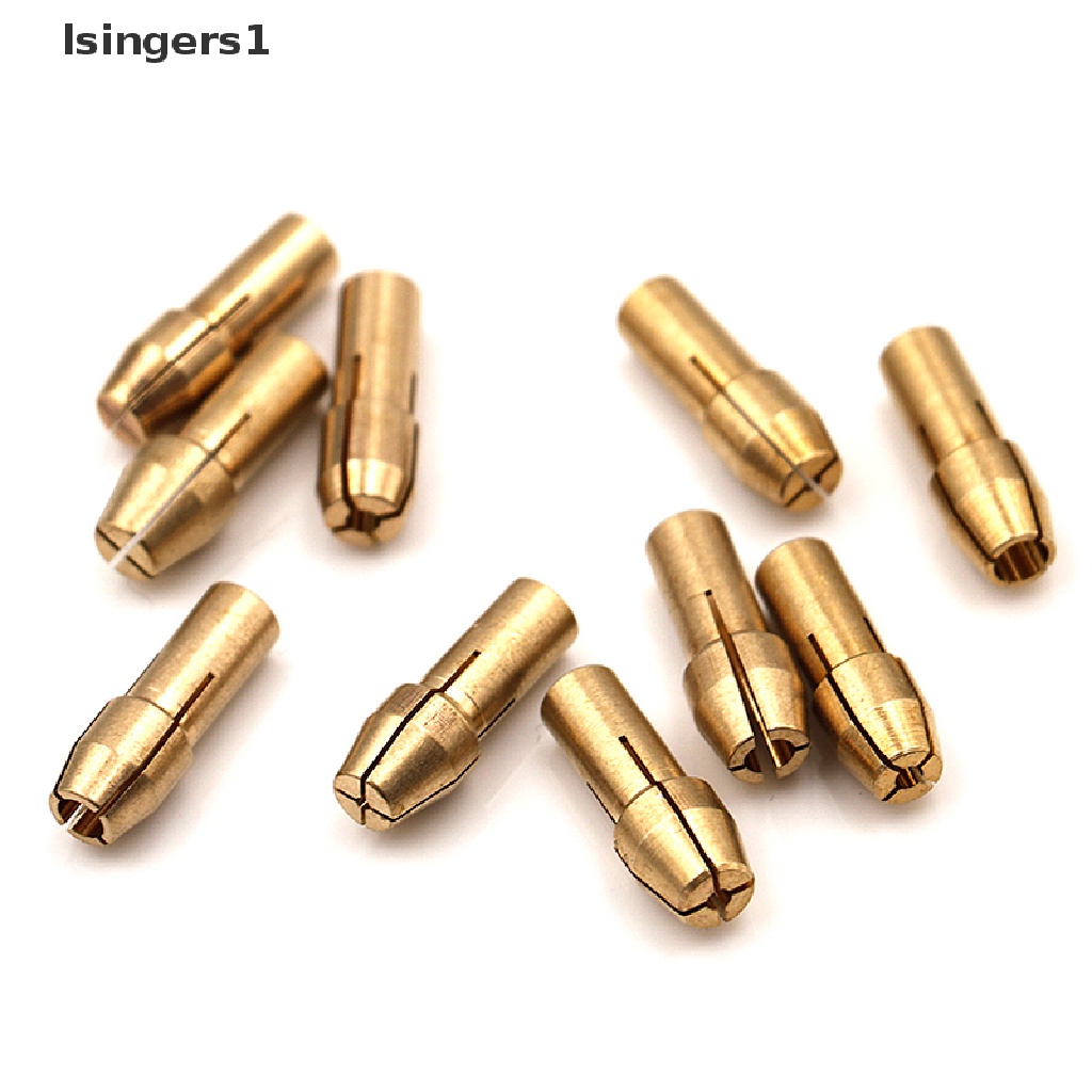 (lsingers1) 10pcs Mata Bor chuck Kuningan 0.5-3.2mm 4.8mm Untuk Alat Pertukangan