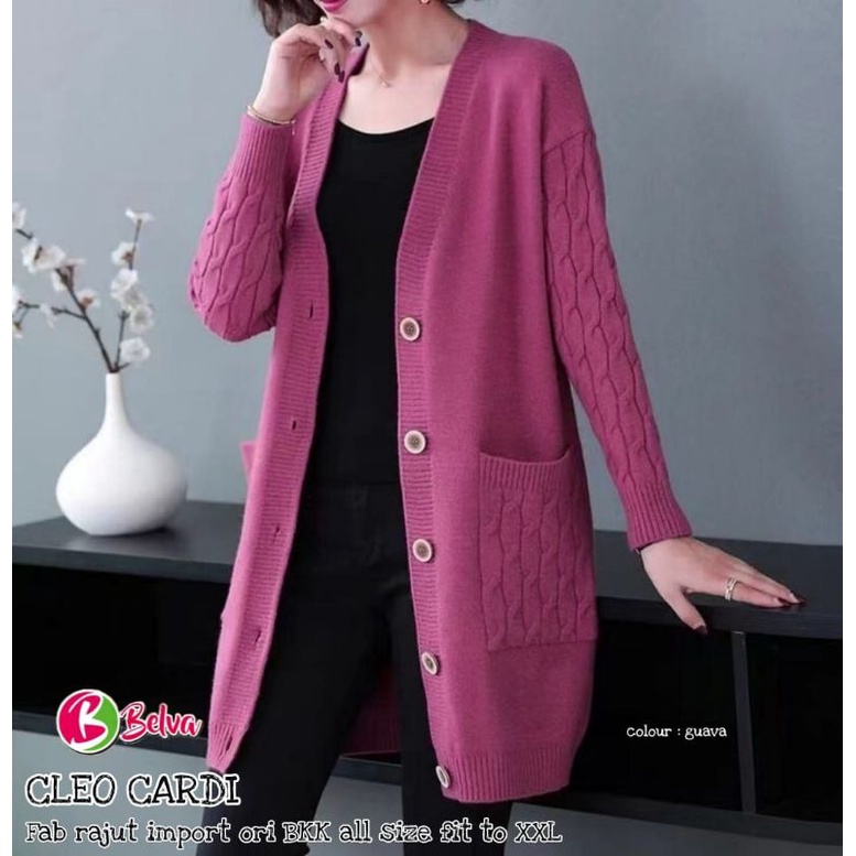 Jaket Cardi Jacket Rajut Wanita Outer Jumbo Korean Style Kekinian. Cardigan Knit Tebal Terbaru. Duch