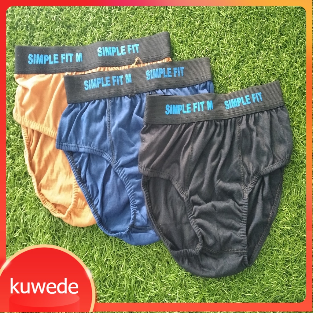 3 Pcs Cd Celana Dalam Pria Dewasa Simple Fit Box