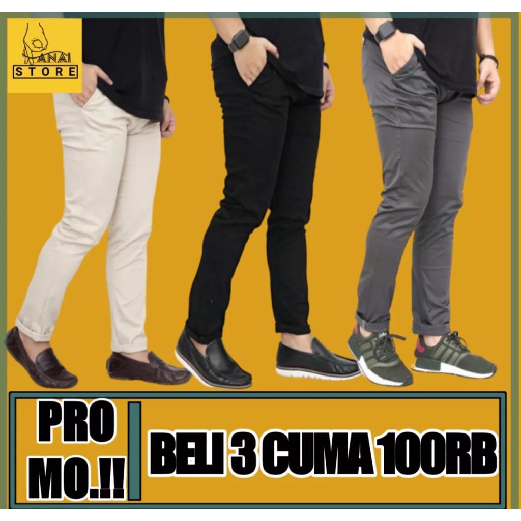 PROMO SPECIAL BELI 1 GRATIS 2 / PROMO 3 PCS 100 CELANA CHINOS PAJANG PRIA / CELANA CHINO PANJANG / CELANA PRIA / CELANA CHINOS PANJANG PRIA TERLARIS / CELANA CHINO PANJANG PRIA DISCOUNT SPECIAL / CELANA CHINOS PRIA ORIGINAL /ENJOY-FASHION