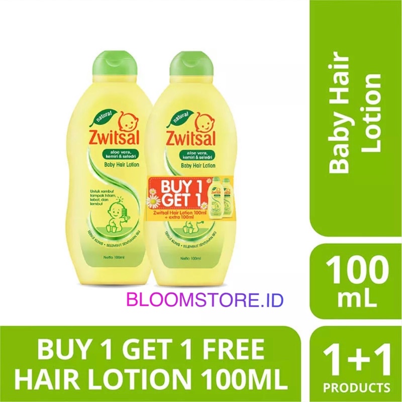 BUY 1 GET 1 FREE ZWITSAL Natural Baby Hair Lotion Aloe Vera Kemiri Seledri 200 100 ml 200ml 100ml Losion Minyak Penumbuh Perawarab Rambut Bayi Baru Lahir Promo Termurah Murah Beli 1 Gratis 1 Original Newborn Sweet Almond Oil &amp; and Vitamin Vit E