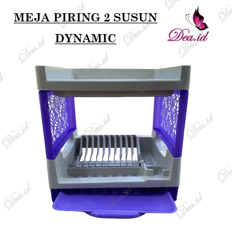 [DEASTORE] RAK PIRING 2 SUSUN - RAK PIRING PLASTIK SUSUN 2 DINAMIC RSOK 2 MULTIFUNGSI - RAK SUSUN PIRING GELAS SERBAGUNA DYNAMIC olymplast