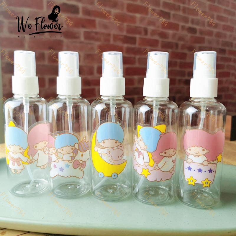 (We) Botol Kosong Model Semprot Bahan Plastik Desain Bintang Kapasitas 50/100ml Portabel Refillable Untuk Kosmetik