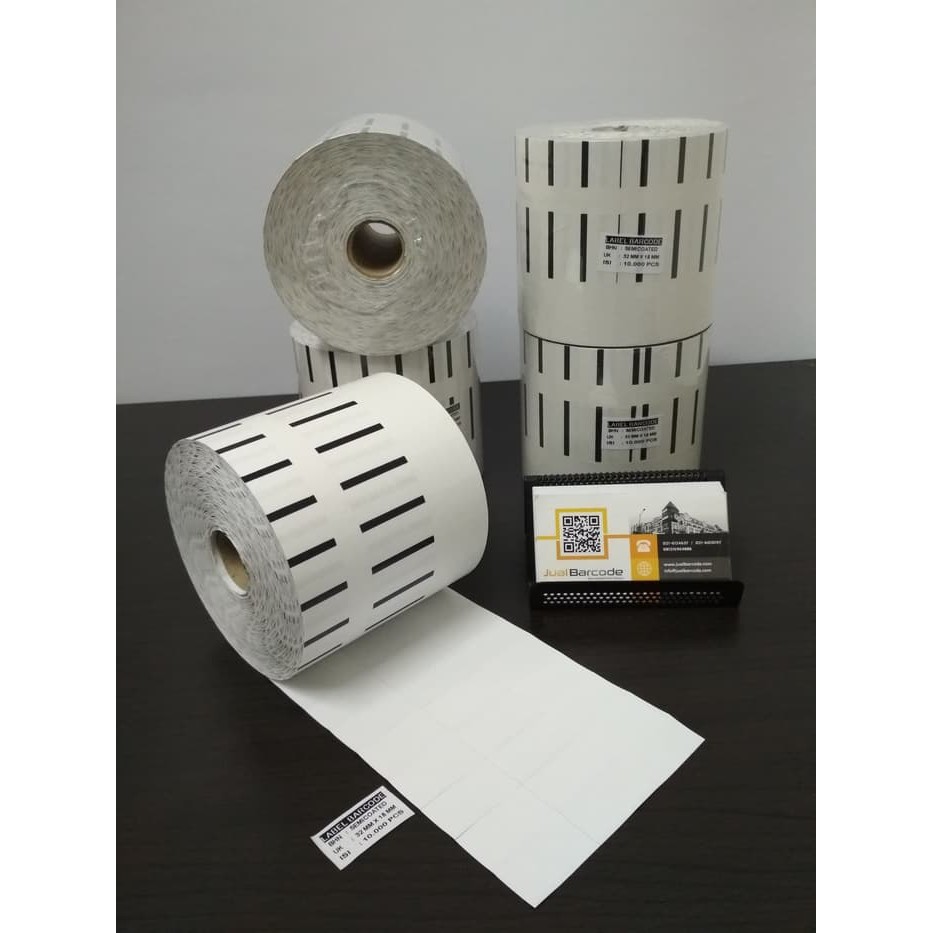 

KERTAS STIKER PRINTER BARCODE 32 X 18 MM - 3 LINE - SEMICOATED 10.000