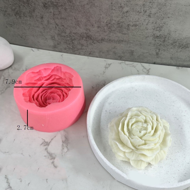 Siy Cetakan Resin Epoksi Bentuk Bunga Peony 3d Bahan Silikon Untuk Dekorasi Rumah