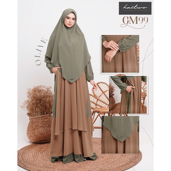 GAMIS SET HIJAB HAITWO GAMIS HAIHAI GM 099 GM 99 GAMIS PREMIUM