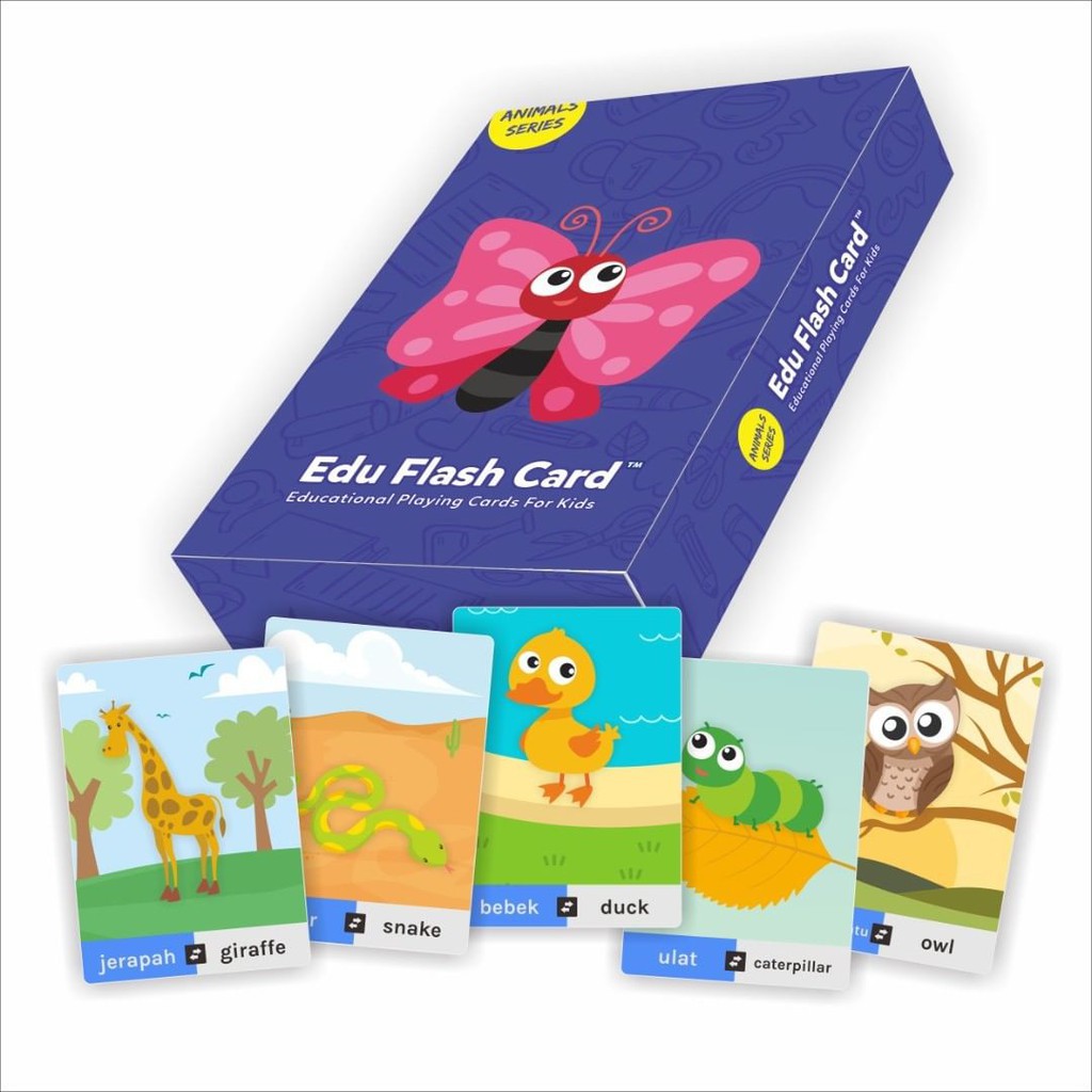 EDU FLASHCARD ANIMAL / KARTU PINTAR  HEWAN