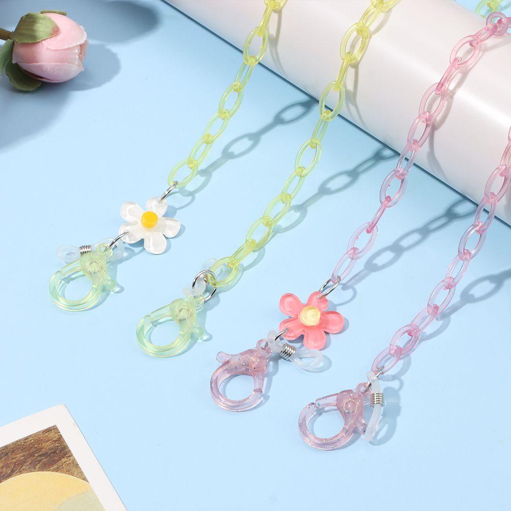 R-flower Chain Gift Flowers Kalung Sungalsses Tali Leher Rantai Kacamata Akrilik