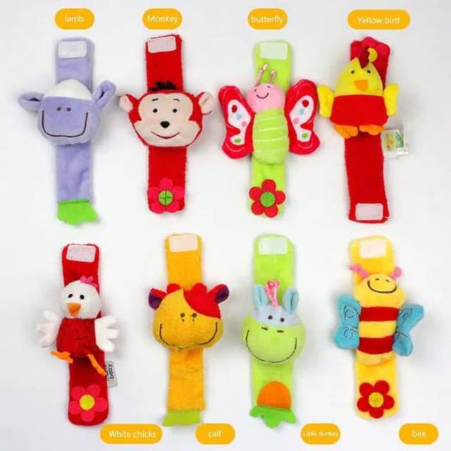 Gelang bayi lucu karakter binatang - gelang rattle