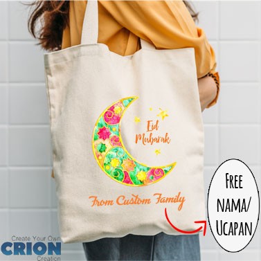 Totebag Goodie Bag Idul Fitri EID Hampers bisa custom Ucapan by Crion