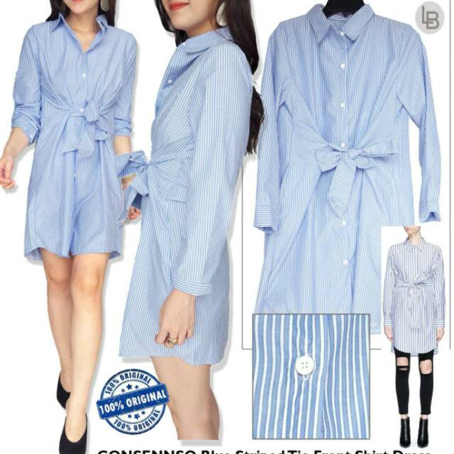 Dress blue strip tie consenso