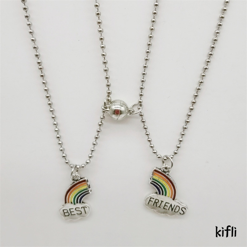 1 Pasang,Magnetic Rainbow Couple Kalung,Sederhana Dan Kreatif,Pacar Klavikula Rantai Pria,Dan Wanita Liontin Perhiasan Aksesoris