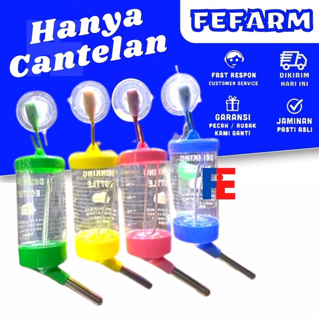 Cantelan Botol Minum Hamster Cantelan Botol Kandang Aquarium FEFARM