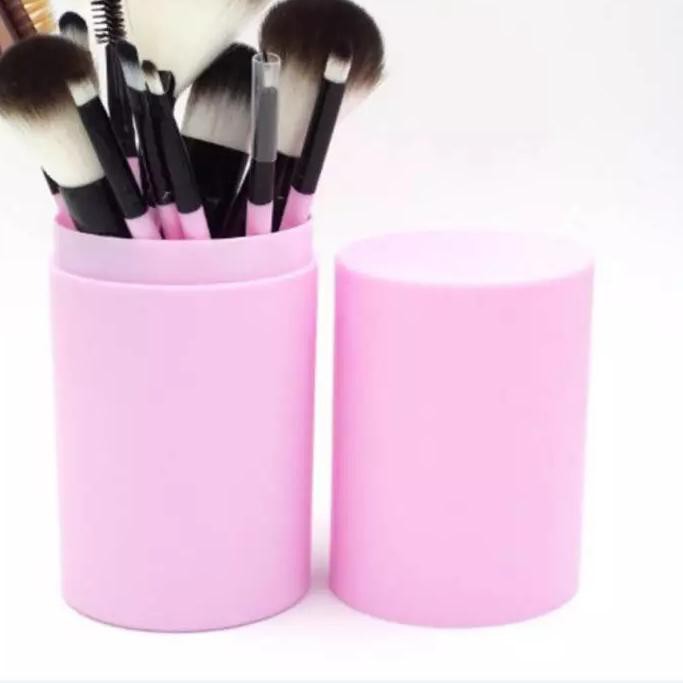 ➮ JBS  Brush Set Tube Kuas Rias Make Up 12 Pcs Kuas Make Up Foundation Brush Free Tabung Love ✻