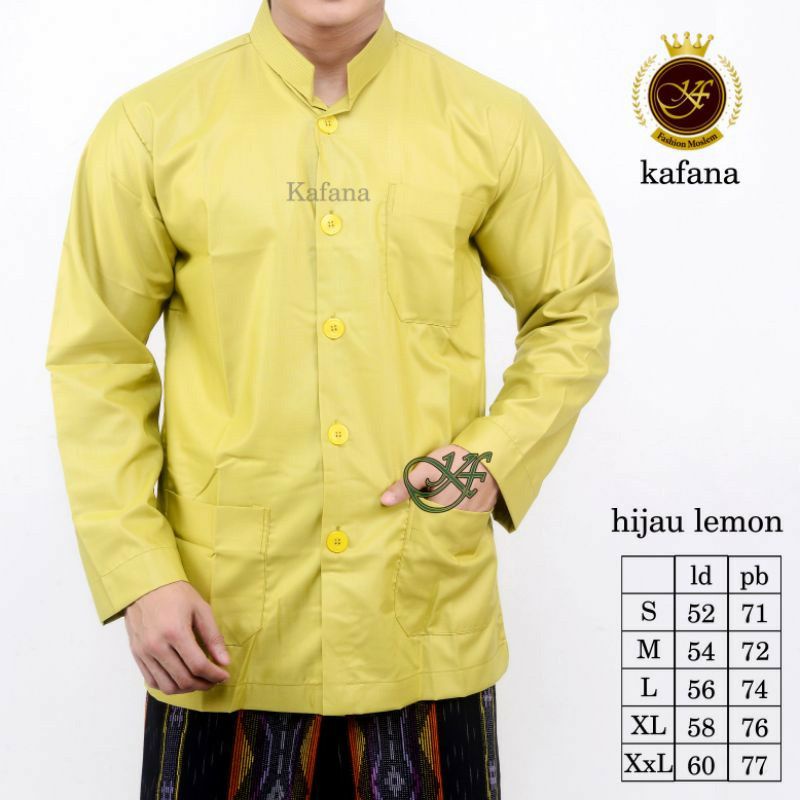 Jasko Pria Toyobo Tojiro Koko Panjang Hijau Lemon