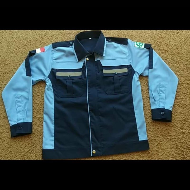 Atasan Baju Safety kombinasi/ American Drill/ Resleting
