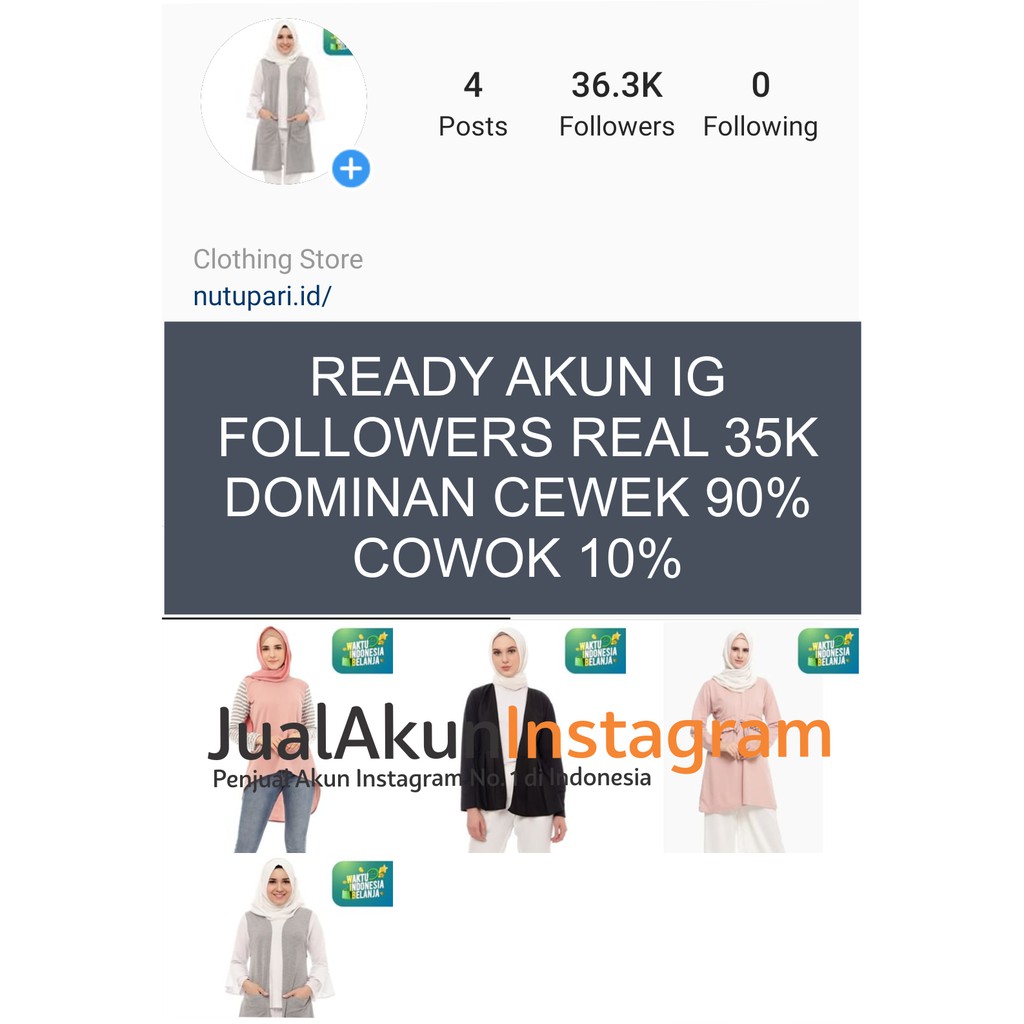 Akun Instagram Followers 35k Real Aktif Indo Shopee Indonesia