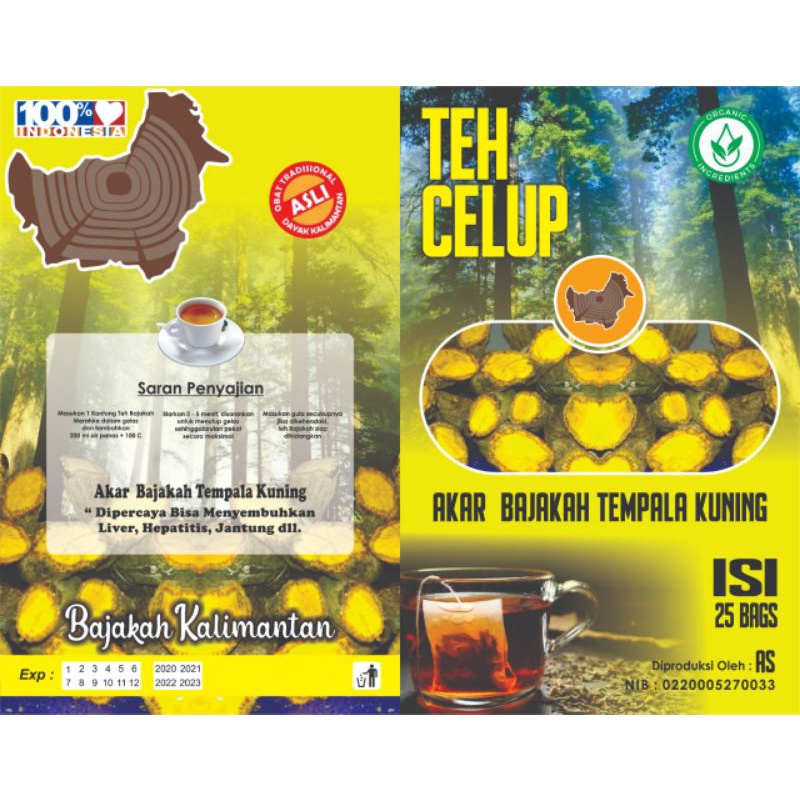 [100% Asli] Teh Celup Akar Kayu Bajakah Asli Kalimatan Kuning Merah Tampala Obat Herbal Tumor Kanker