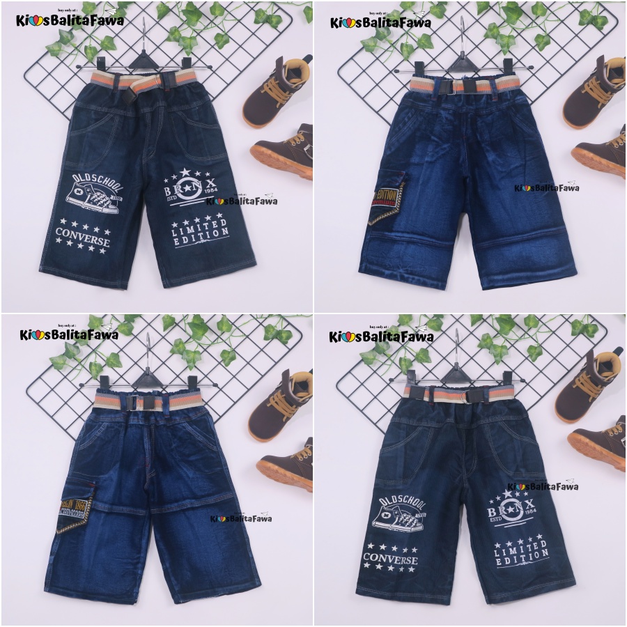 Celana Jeans Uk. 5-7 Tahun / Celana Levis Pendek Anak Laki Denim Polos Distro Cowok Murah