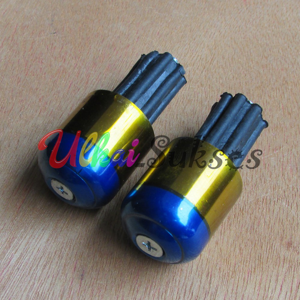 Jalu Stang Motor l Variasi Aksesoris Motor Jalu Setang Atau Pelindung Stang 2 Tone Kuning Biru CNC PNP Model Two Tone Thailook Universal Murah