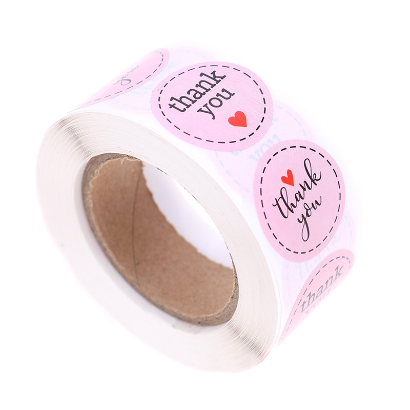 【Theredsunrisesiwy.id】Thank You Stickers Seal Labels 500pcs 1 inch Pink Wedding Party Favors Stickers