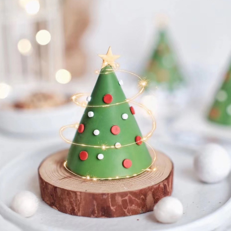 Cetakan Bahan Silikon Bentuk Pohon Natal Untuk Kue Dessert