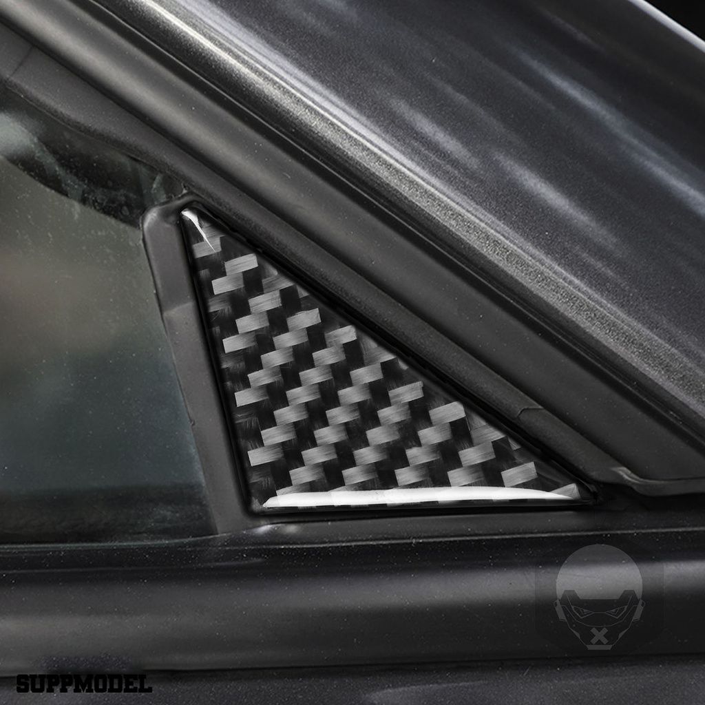 Smodel 2 Pcs Sticker Dekorasi Interior Mobil Dodge Challenger 2015 Bahan Serat Karbon Kuat
