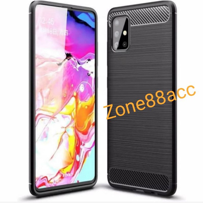 Silicon Case SAMSUNG A51 Softcase iPAKY Carbon Casing Cover TPU