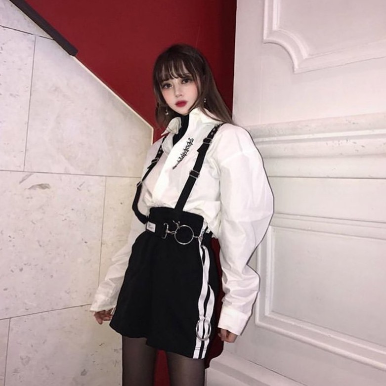 AREOS Strap Suspender Belt Aksesoris Sabuk Streetwear Korea Design Unisex Adjustable Harness