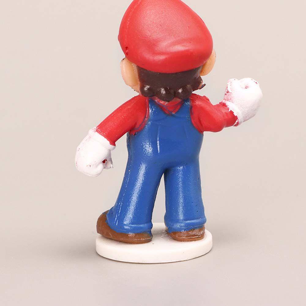 Lanfy Action Figurine Patung Lucu Model Koleksi Jamur Peach Mario Model Anime Bros Super Mario