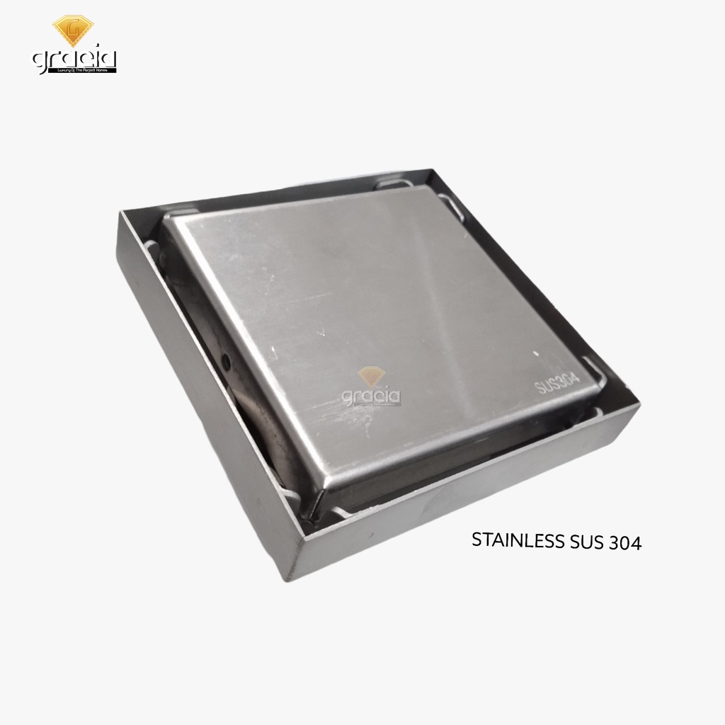 Floor drain Stainless anti serangga /banjir/kecoa/tikus SUS 304 Tile insert Saringan Got smart Stainless Stell Smart Drain