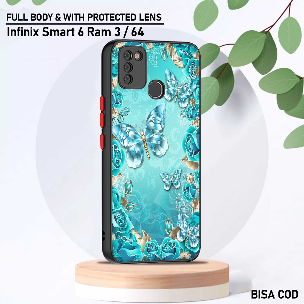 Case Infinix Smart 6 Ram 3 - Motif Case [ Buterfly2 ] - Hardcase Infinix Smart 6 Ram 3 - Softcase In