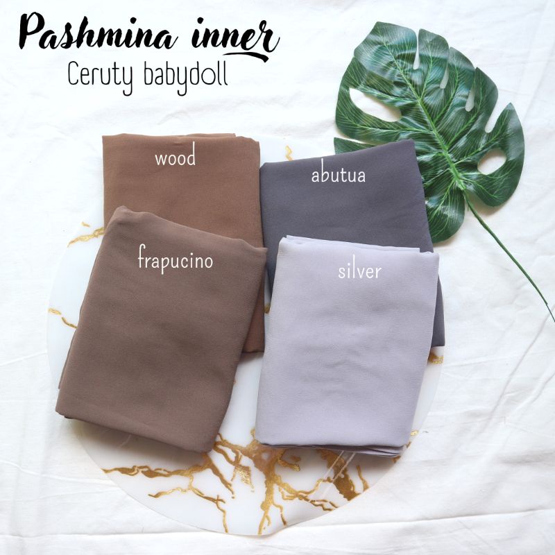 PASHMINA INNER 2in1 ceruty babydoll premium