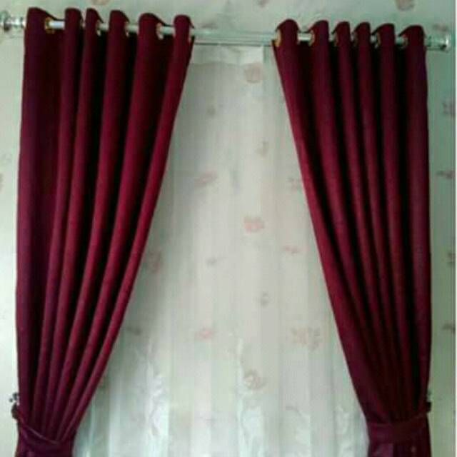 gordyn gorden blackout import merah maroon shabby Shopee gordyn gorden blackout import merah maroon shabby Shopee