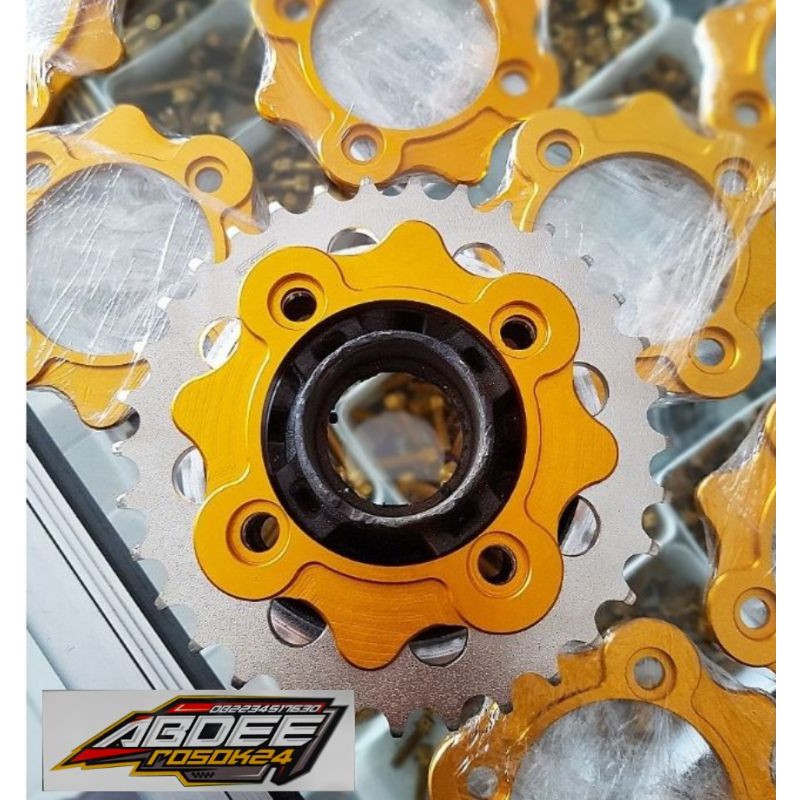 breket gear pemanis gear belakang CNC alumunium bilet PNP gear yamaha