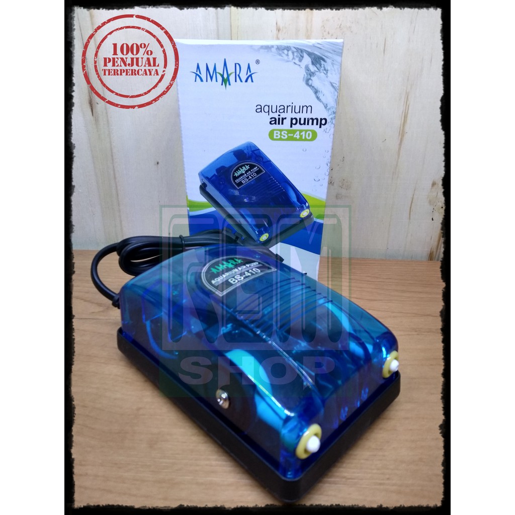 AMARA Bs 410 bs410 mesin aerator gelembung udara 2 lobang aquarium aquascape murah