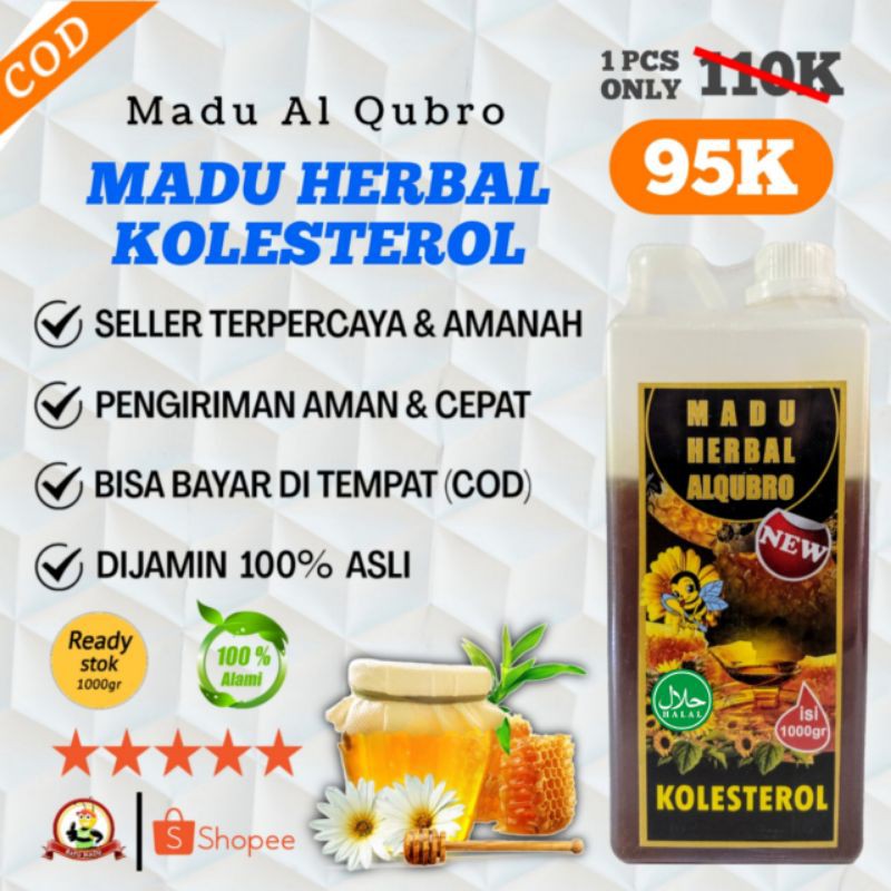 Madu Al Qubro 1Kg Madu Herbal Kolesterol