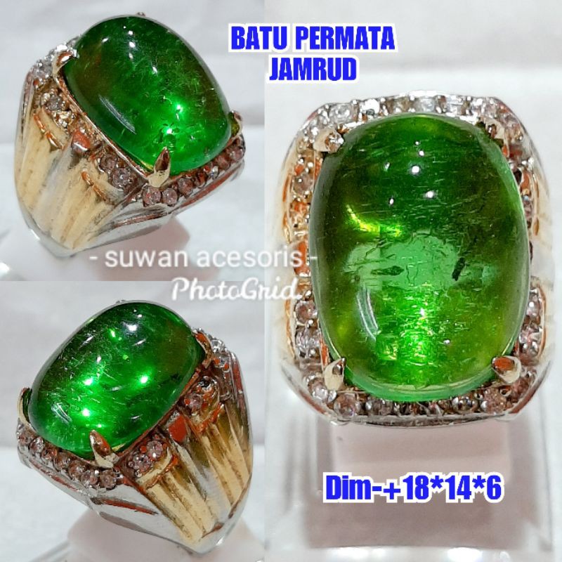 BATU PERMATA JAMRUD CRISTAL.CINCIN ASLI JAMRUD